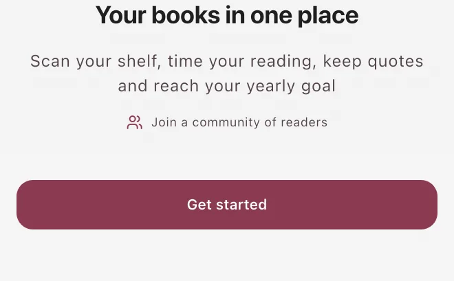 Bookella welcome screen: Your books in one place